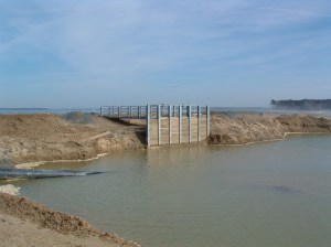 Stop-log structures used at Poplar