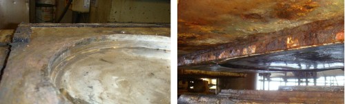 Damage to the piston plates -elongation found