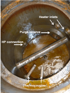 Figure 1.  Degasser internals