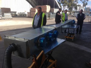 Pressure testing of Ductwork to ensure stringent university and not so stringent SMAKNA standards are met. 