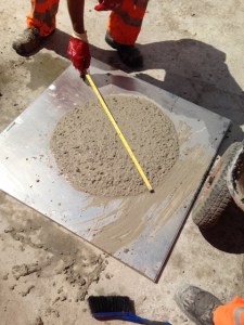 Slump Flow test result