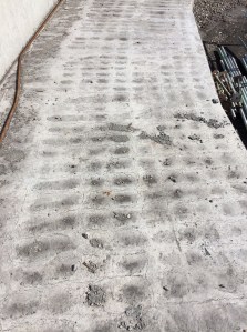 Radial beam top surface in detail.