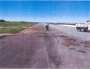 Brisbane airport runway damage