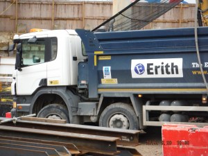 CLOCS Compliant tipper vehicle on site