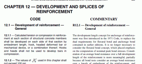 Excerpt from ACI 318