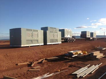 Schneider Transformers arrive on site - the unloading of these became an issue when it was identified that they weighed 12t, not the 9t on the drawings!