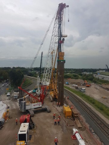 Bored Casing Being Driven