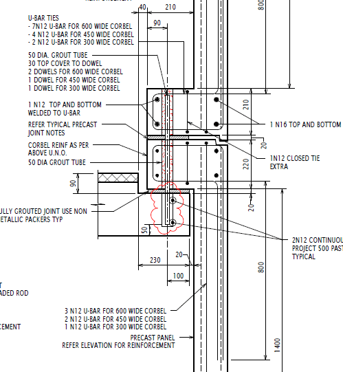 BMDH - Pre-cast panel top detail