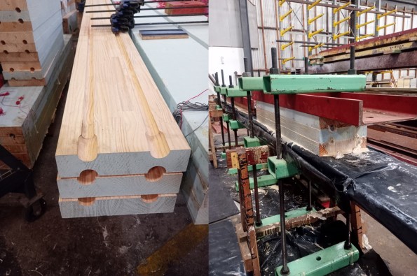Routed Glulam Beams